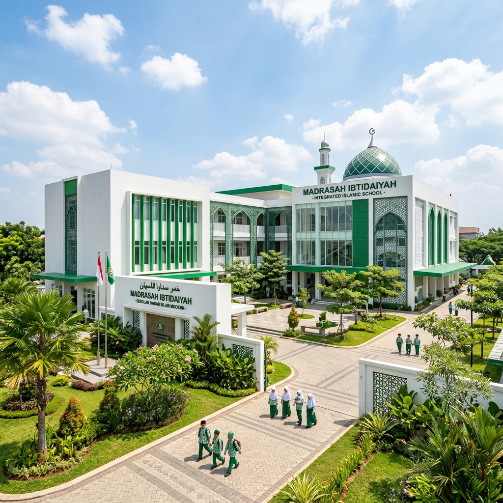 Gedung Madrasah Ibtidaiyah Unggulan Ibnu Sina yang Modern